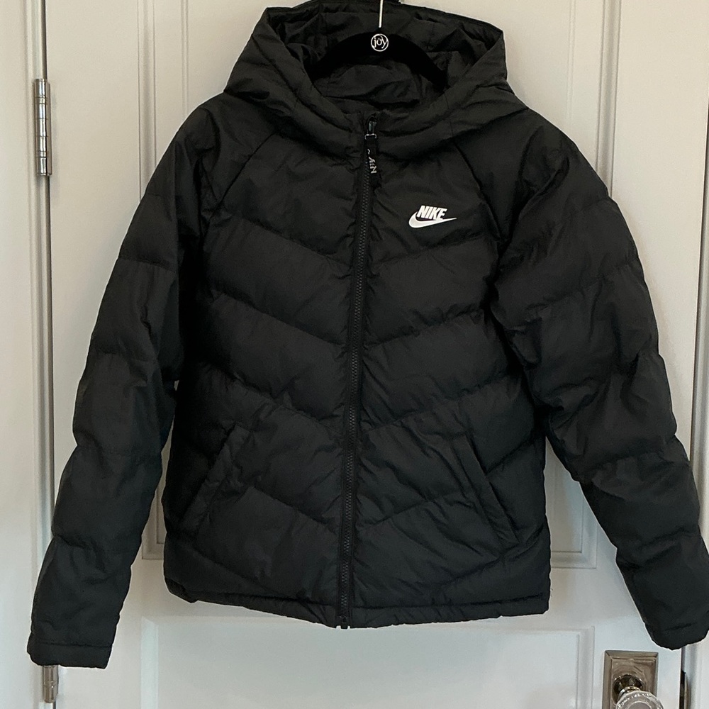 Nike Black Hooded Puffer Jacket